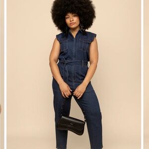 Denim Sleeveless Jumpsuit